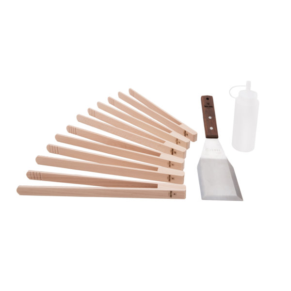 Major Grill starter Set mit Grillzangen, Grillwender und Ölflasche